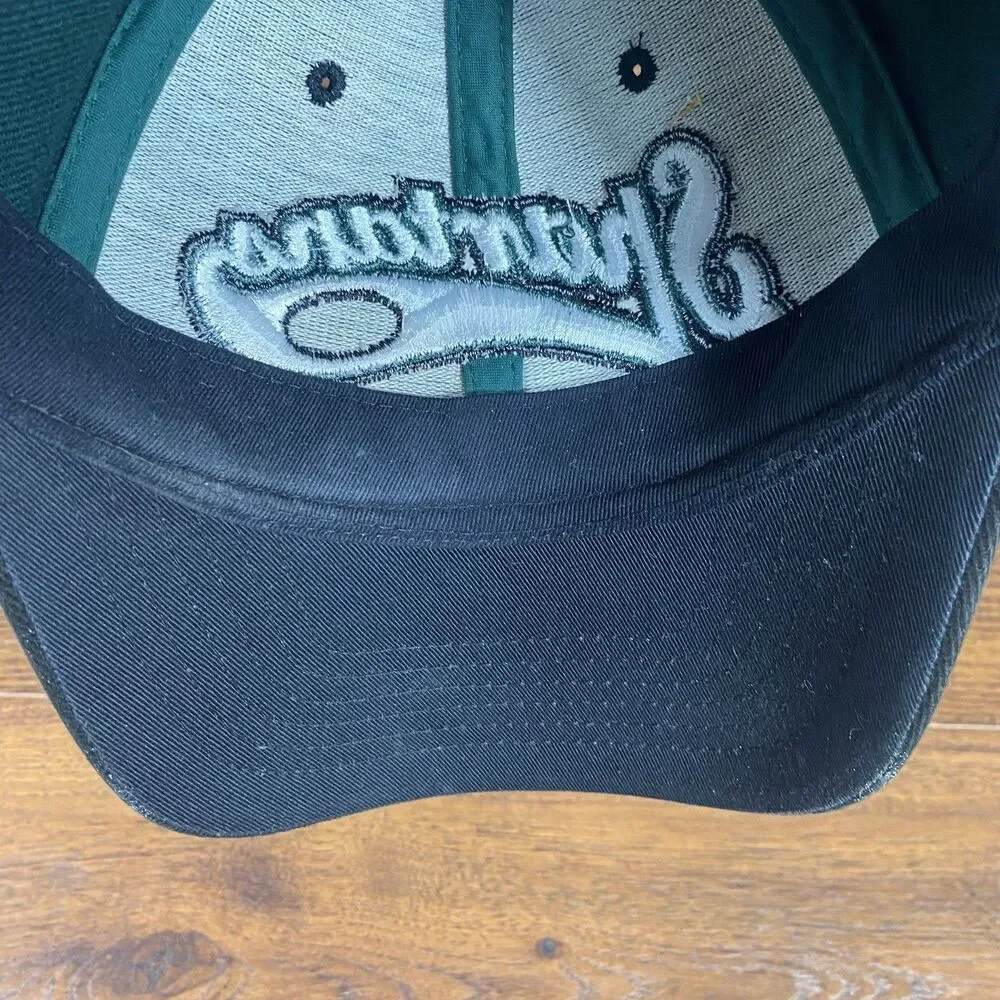 Michigan State Spartans Hat Cap Strap Back Green Embroidered Logo Mens NCAA
